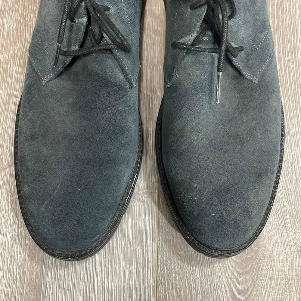 Calvin Klein Ultan Suede Leather Lug Sole Chukka Boots Gray 11